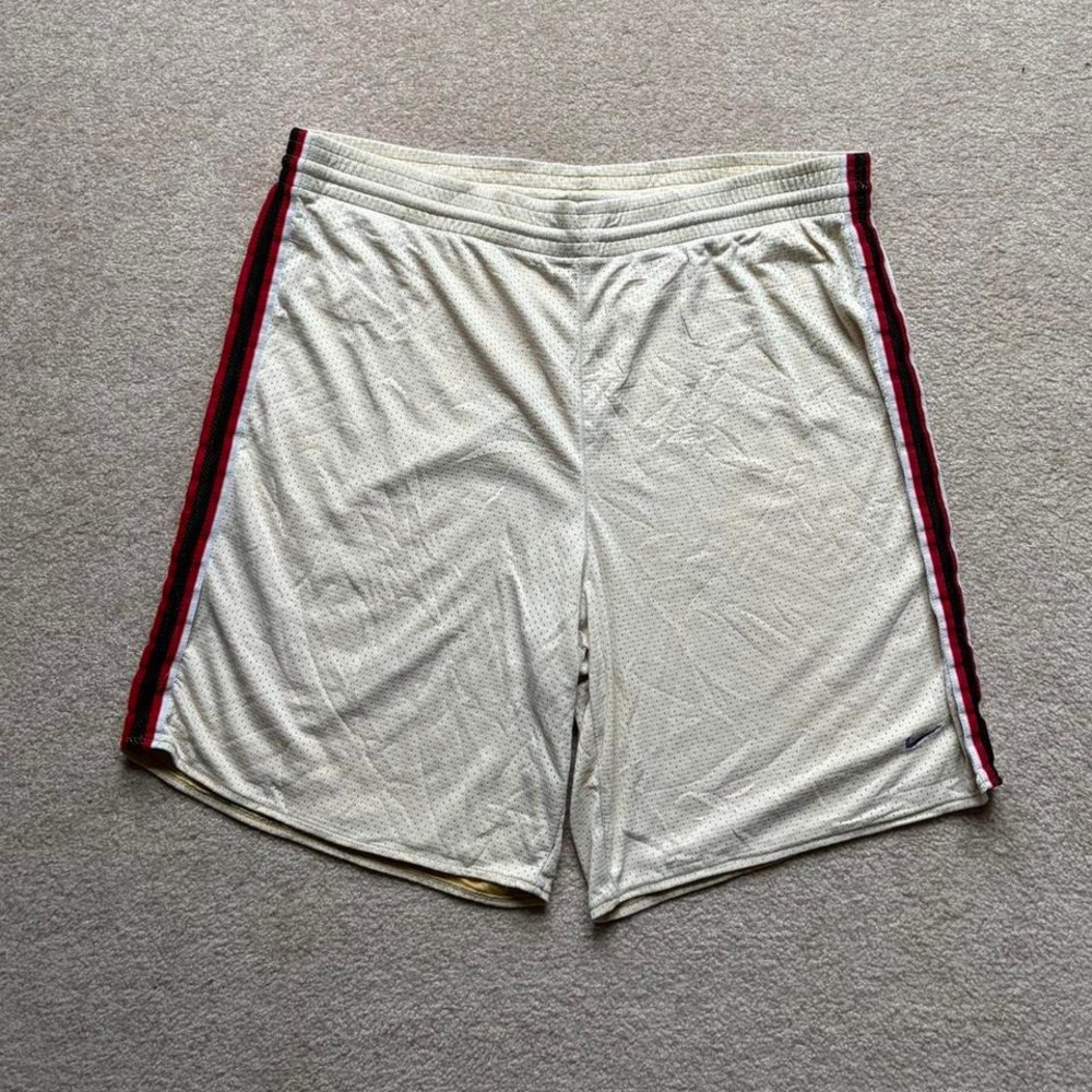 Vtg Team Nike Basketball Shorts Mesh Embroidered Drawstring Waist Activewear Gym